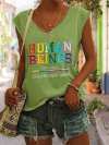 V Neck Retro Human Beings 100% Organic Colors May Vary Human Rights Equality Pride Print Tank Tops