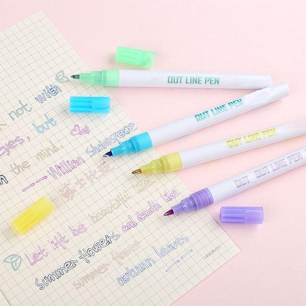 (🎄Early Christmas Sale-49% OFF) Double Line Outline Pen-Buy 2 Get Extra 10% OFF