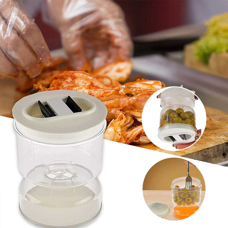 🔥(Last Day Sale- 50% OFF) Pickle and Olives Jar Container with Strainer
