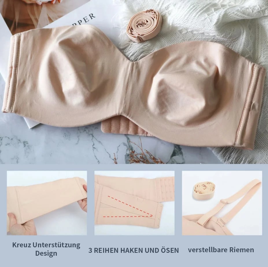 🔥Letzter Tag Kaufe 1 und erhalte 3 Packungen👍Nahtloser, trägerloser, konvertierbarer Bandeau-BH mit voller Unterstützung
