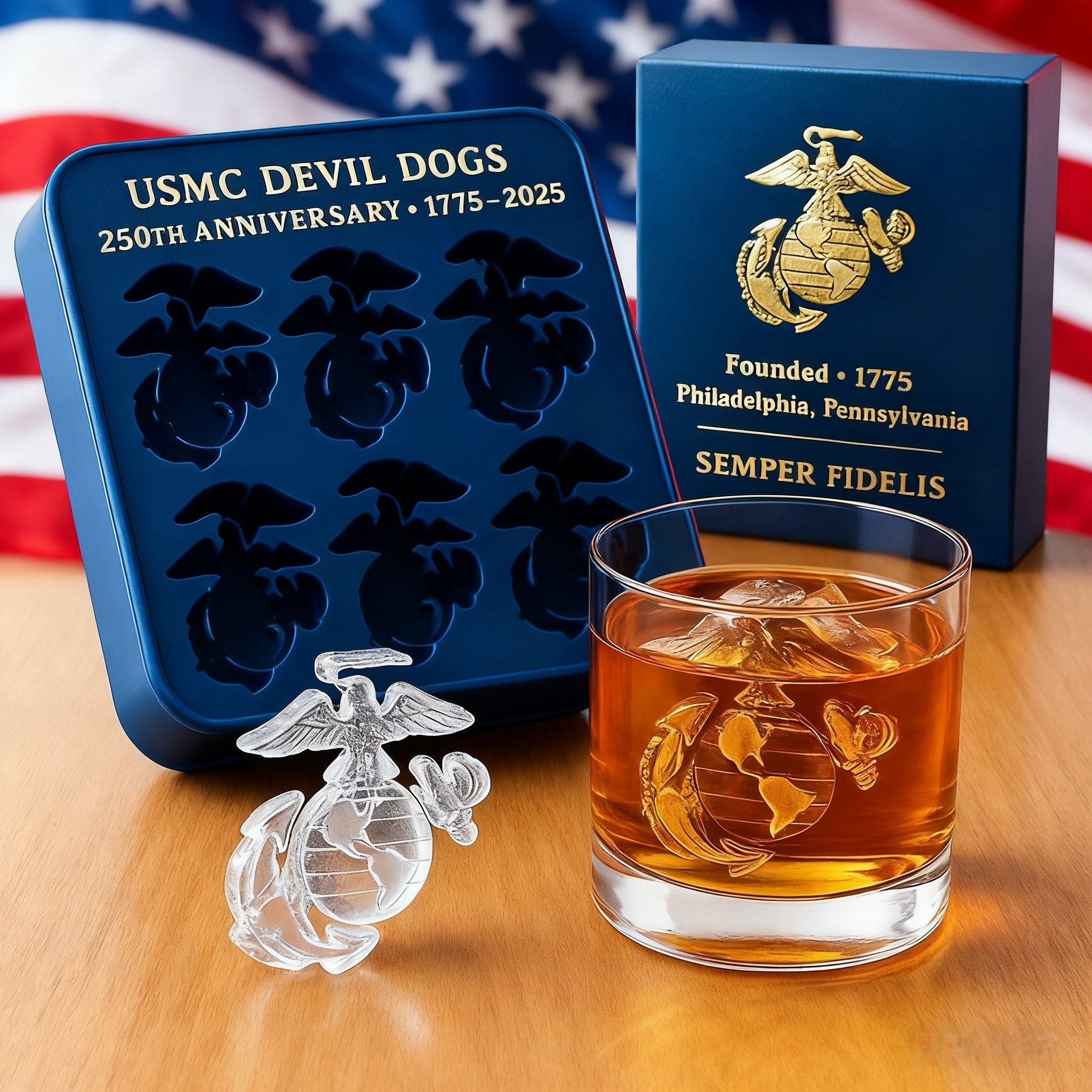 USMC Devil Dogs 250th Anniversary ice mold