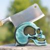 Wood Skull Knife Stand For Kitchen Knife