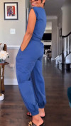 Women's Round Neck Top+ankle Pants Casual Set