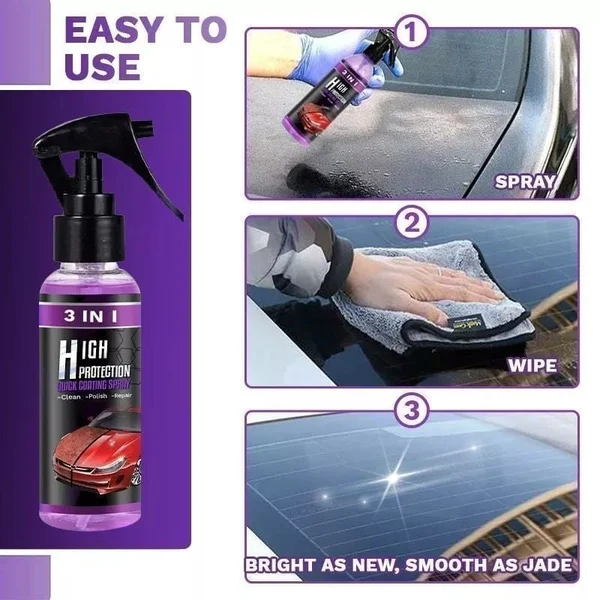 Last Day Promotion 70% OFF - 🔥3 in 1 Ceramic Car Coating Spray⚡Buy 2 Get 1 Free(3 Pcs)