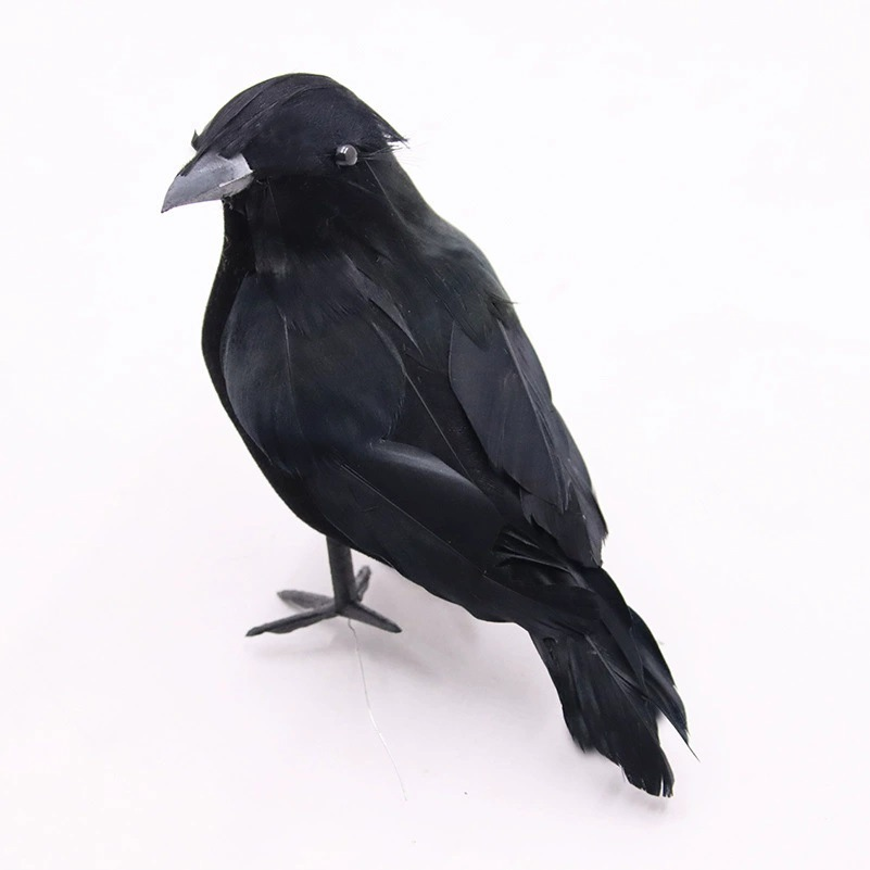 🔥Halloween Sale 60% OFF--Handmade Black Simulated Feathered Raven