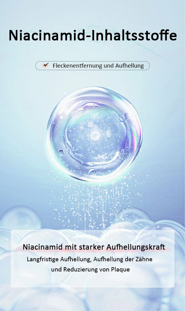 🔥Letzter Tag 49% Rabatt🦷 Zahnpasta mit Niacinamid-Aufhellung – für gesündere, weißere Zähne!