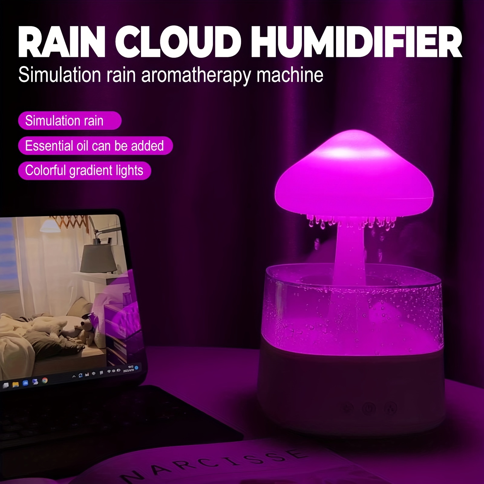 🔥Last Day Promotion - 50% OFF🎁☁️🌨️Rain Cloud Humidifier Water Drops☁️⛈️☔