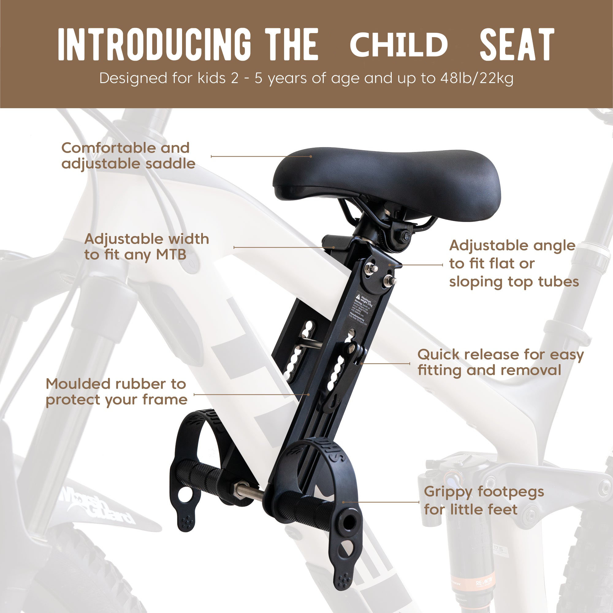 🔥Father's Day 50% OFF -[Authorization]Front Mounted Child Bike Seat