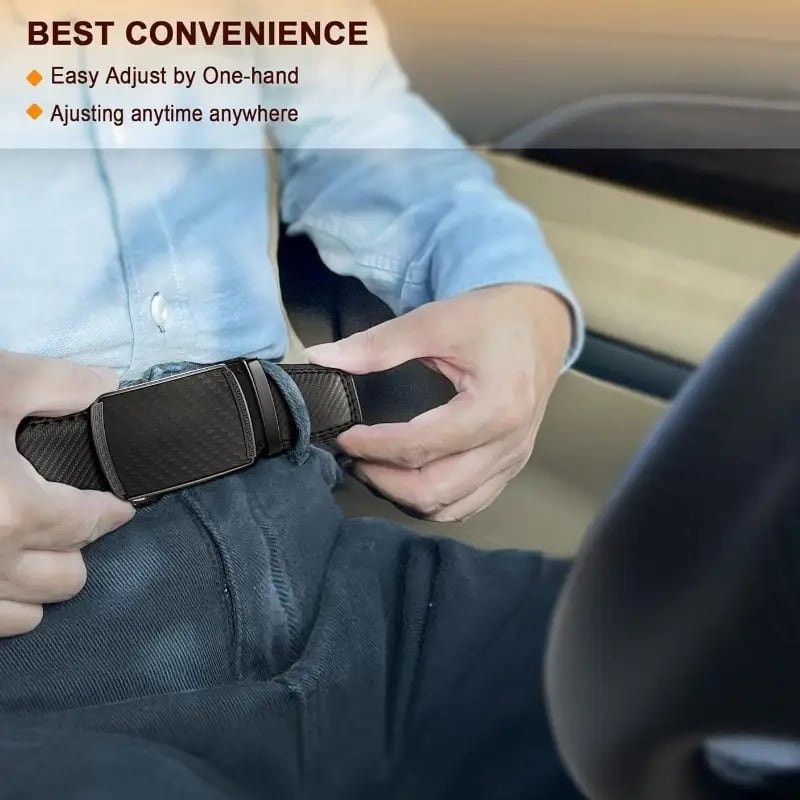 🔥Father's Day Sale 49% OFF - Leather Ratchet Belt With Adjustable Buckle