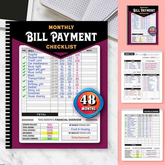 💸Bill Tracker Notebook