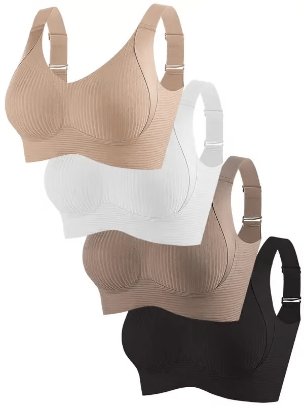 🎁 Last Day Promotion 70% OFF🔥Women's Ribbed Push Up Adjustable Wireless Bra