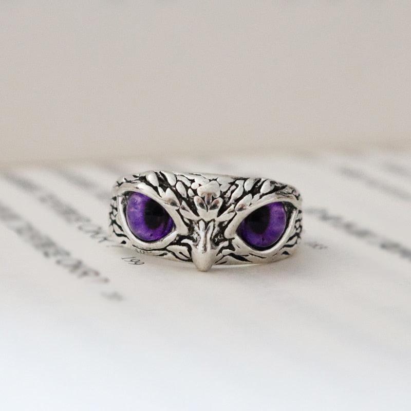 ⏱️<strong>Last Day Clearance Sale 60% OFF</strong> - Wisdom Owl Eye Silver Ring - Adjustable Size