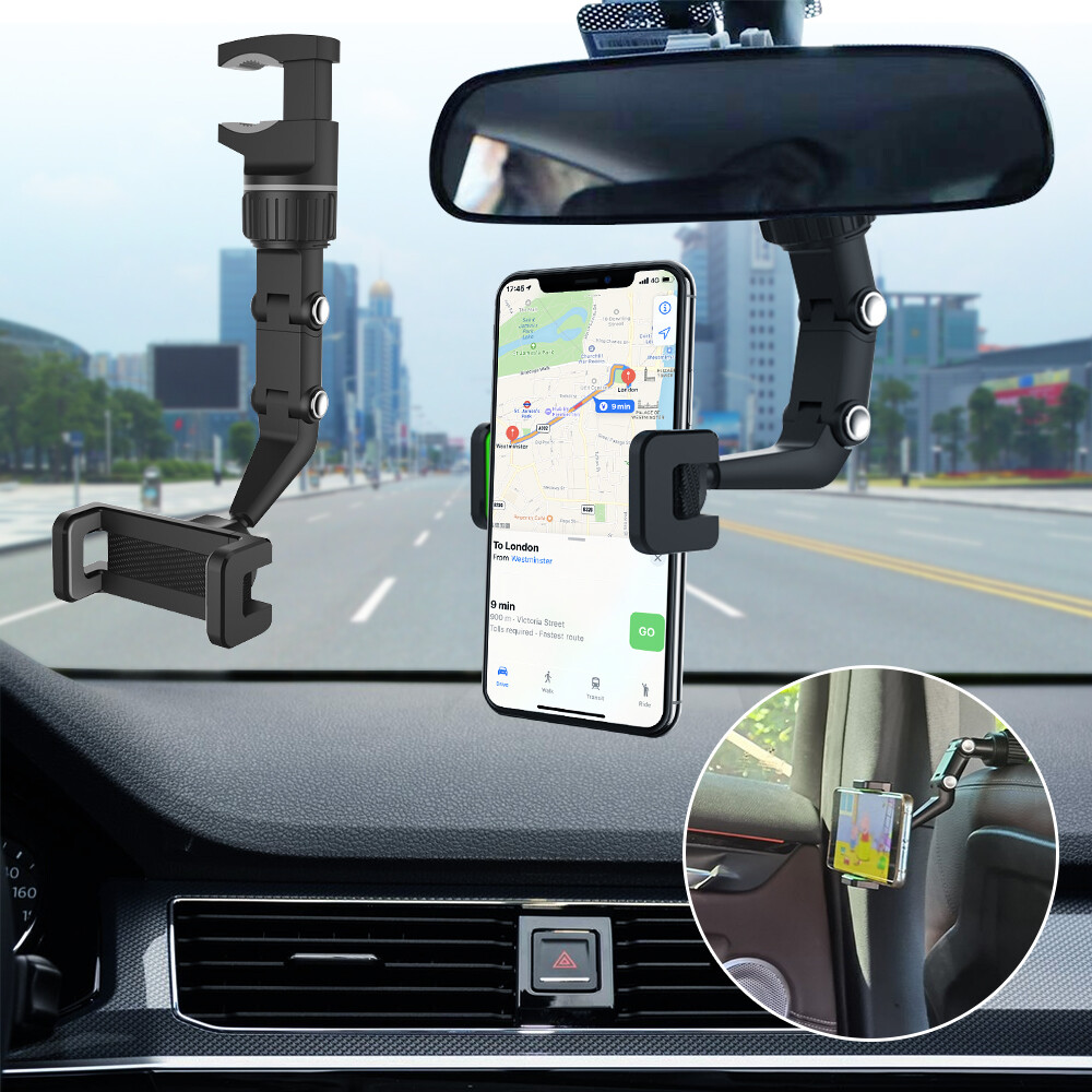 (🔥Last Day Promotion- SAVE 48% OFF)Multifunctional Rearview Mirror Phone Holder(Buy 2 get 1 Free NOW)