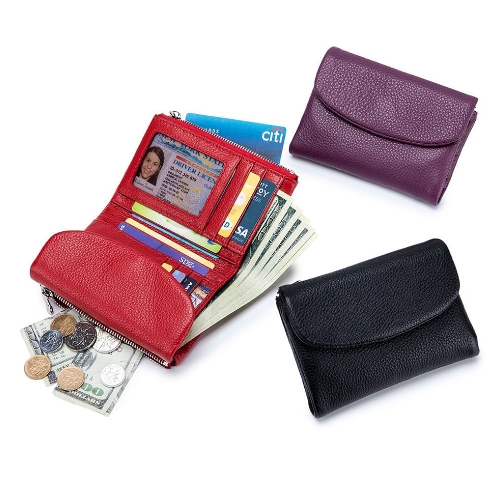 🔥Last Day 50% OFF⏰Unisex Pebble Leather Wallet⚡BUY 2 FREE SHIPPING