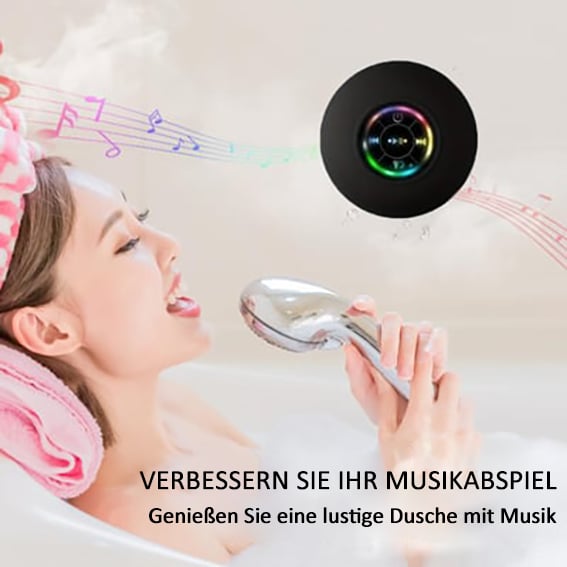 Letzter Tag 50% RABATT -Wasserdichte kabellose Bluetooth-Lautsprecher für das Badezimmer mit LED-Licht