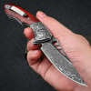 Handcrafted Damascus Steel Folding Knife