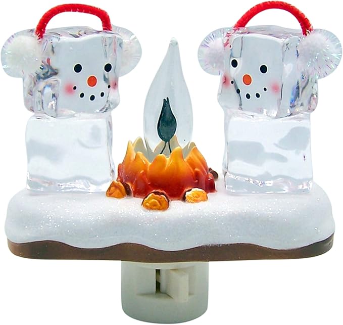 🌲🧊Cute Christmas Ice Cube Bonfire Night Lights