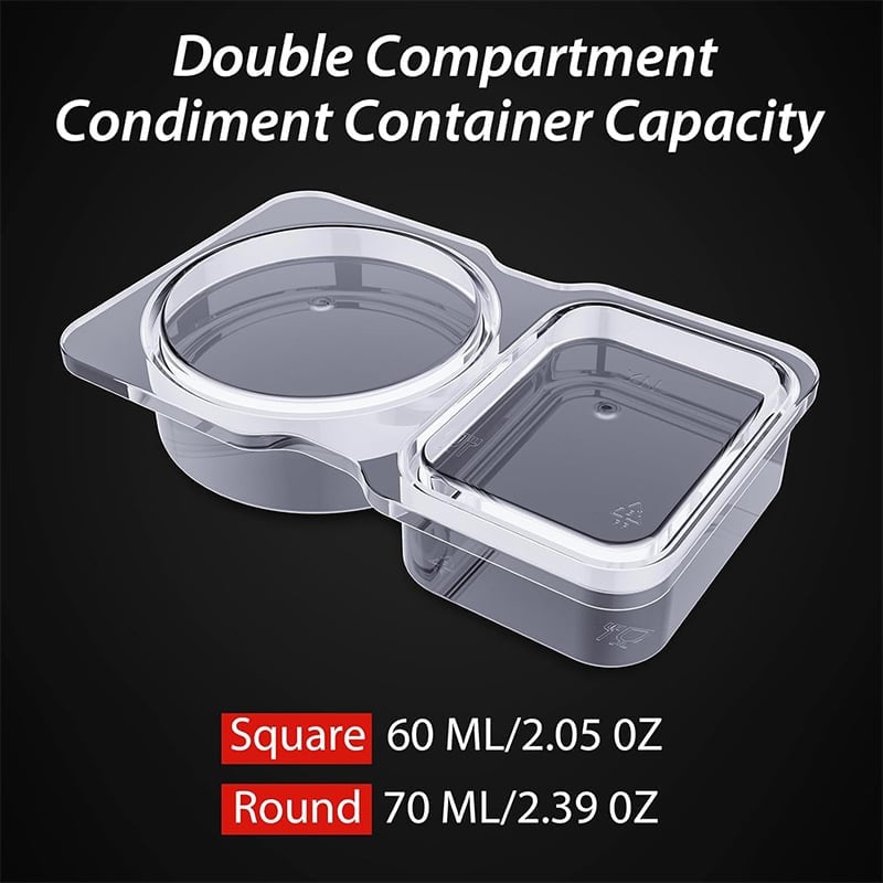 🎁TikTok Spring Last Day Promotion 48% OFF-🎁-Double Compartment Condiment Containers