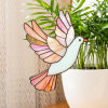 🎖️Stained glass hummingbird plant pot decorative bird shaped sun catcher beautiful handmade gift,💕 add charm to plants and windows