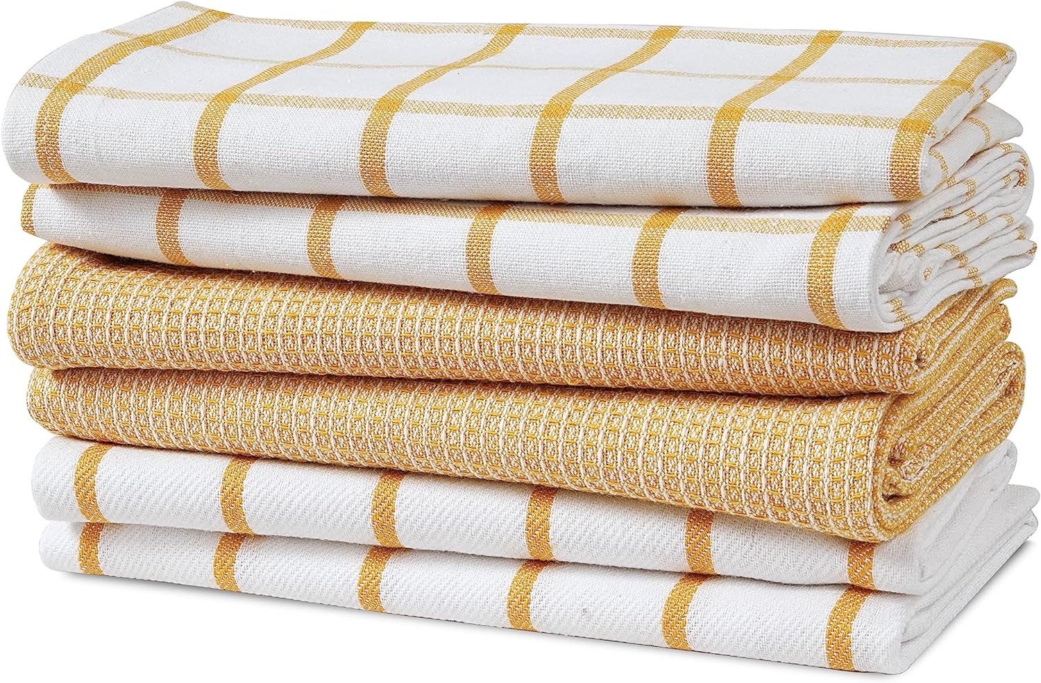 LANE LINEN Kitchen Towels Set - Pack of 6 Cotton Dish Towels for Drying Dishes, 18”x 28”, Kitchen Hand Towels, Absorbent Tea Towels, Dish Towels for Kitchen, Quick Drying Kitchen Towel Set - Olive