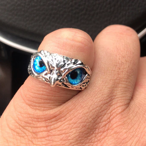 ⏱️<strong>Last Day Clearance Sale 60% OFF</strong> - Wisdom Owl Eye Silver Ring - Adjustable Size