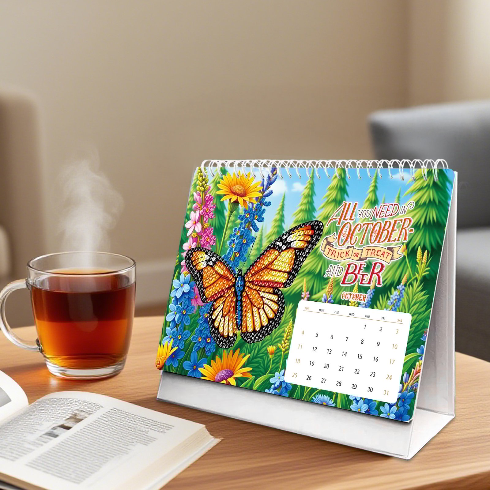 🔥Last Day Promotion 50% OFF🔥2026 DIY Special Shape Desktop Diamond Standing Calendar