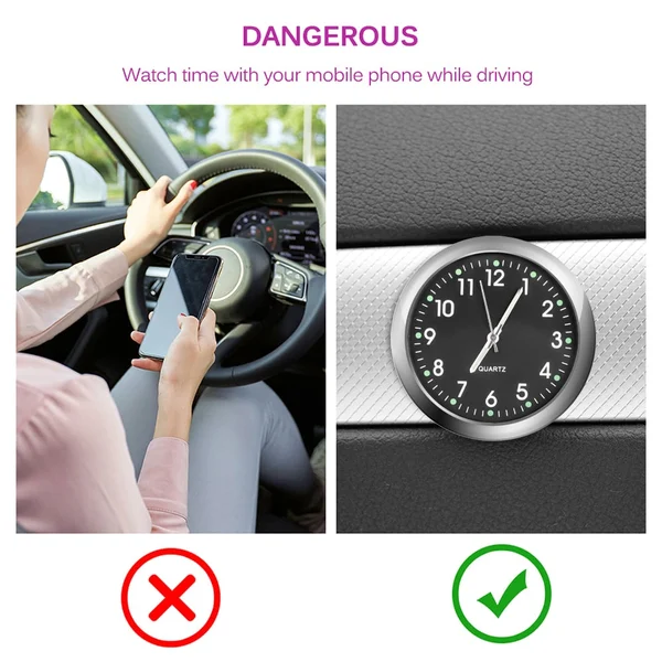 🔥Buy 5 Save 20% & Free Shipping-The new small luminous car clock, you can clearly see the time at night