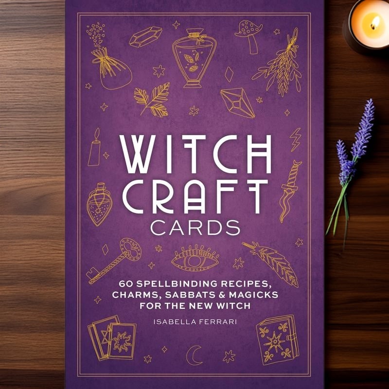 💖Last Day Sale 49% OFF-Witchcraft Cards: 60 Spellbinding Recipes.Charms, Sabbats & Magicks 🔮