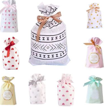 (Early Halloween Sale- Save 50% OFF) Drawstring Christmas Gift Bags(10 Pcs)- Buy 4 Get Free Shipping