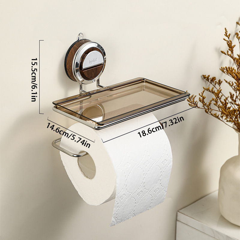 💥LAST DAY SALE 50% OFF💥No Drilling Suction Stainless Steel Toilet Paper Holder