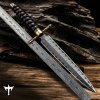 Cicada Damascus Survival Knife