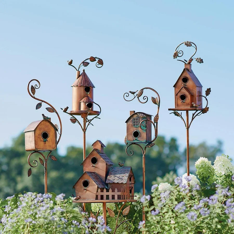 🌳【Handmade Wooden Stake Bird Cage】Exquisitely designed to beautify your garden!