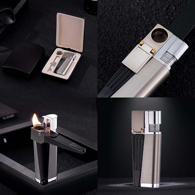 2 in 1 Set Lighter with Foldable Rotatable