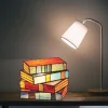 📚Handmade Stained Stacked Books Lamp