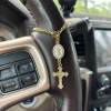 ✝️Pink Steering Wheel Rosary Charm Accessory