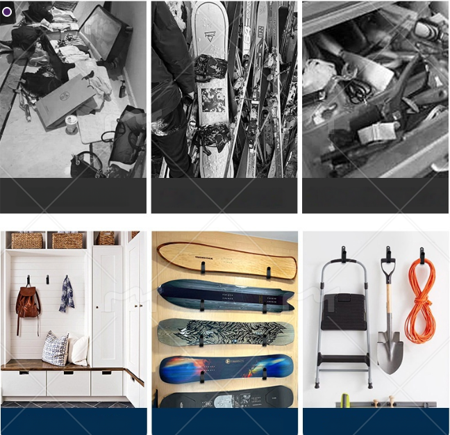 🔥🔥🔥 50% OFF – Limited Time Only! 🔥🔥🔥Skateboard display stand, skis hook, household wall-mounted, surfboard storage rack, bracket, metal hanger，Make the home look brand new with a place to put snowboards, clothes, sundries and so on