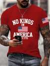Men's  No King in America Print Casual  T-Shirt