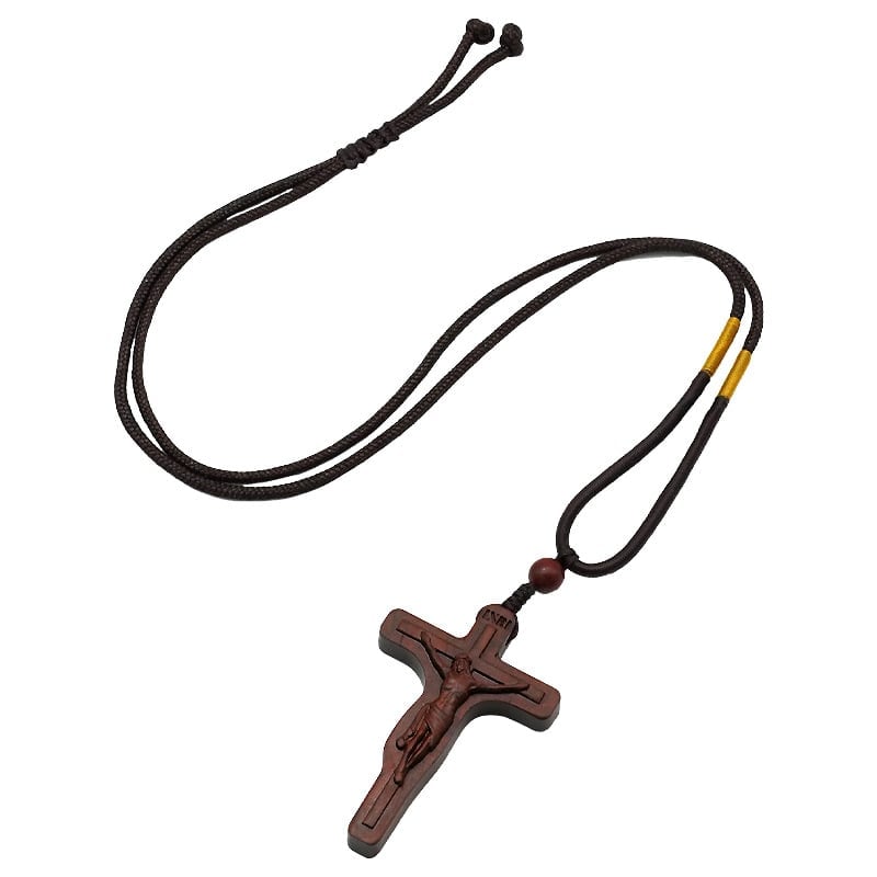 ✝️Jesus Cross Wooden Necklace(𝗠𝗮𝗿𝘁𝗶𝗻 𝗠𝘂𝗲𝗹𝗹𝗲𝗿®)