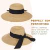 Beach Hat for Women, Wide Brim Sun Straw Hat for Women, Sun Hat Womens UPF 50+ UV Protection, Floppy Foldable Summer Hat