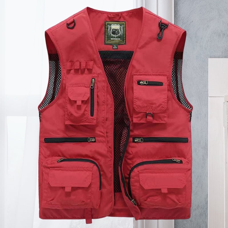 (🔥Last Day Promotion 50% OFF) Breathable Mesh Zip Cargo Vest - Buy 2 Get Extra 10% OFF & Free Shipping