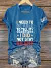 V-Neck Retro I Need To Be Able To Tell My Grandchildren I Did Not Stay Silent Print T-Shirt