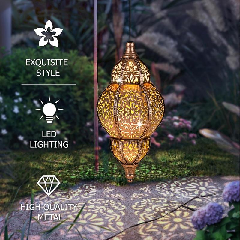 Hanging Solar Moroccan Lantern Outdoor Decoration