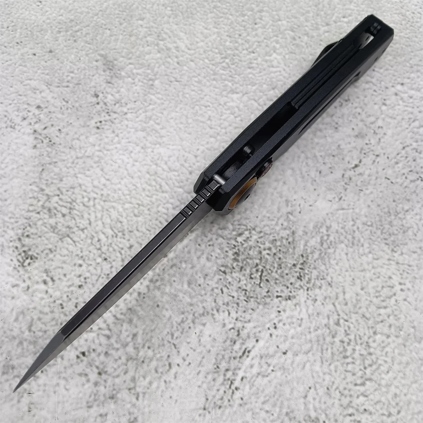 Spring Assist Button Lock Knife, 7550, Stainless Steel