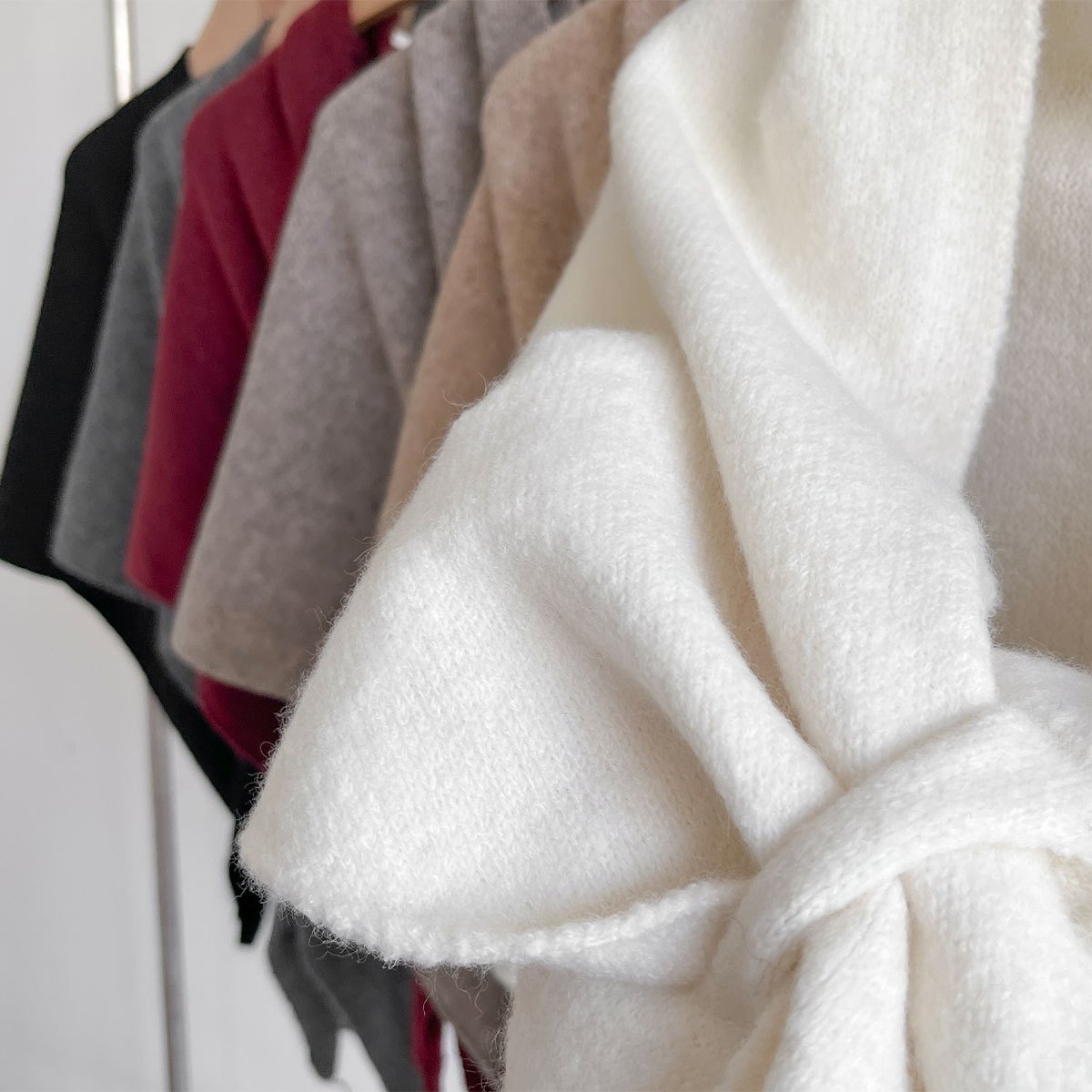 🍂TikTok Fall Sale — Last Day 70% OFF💕Women's Solid Color Wool Blend Shawl☁️