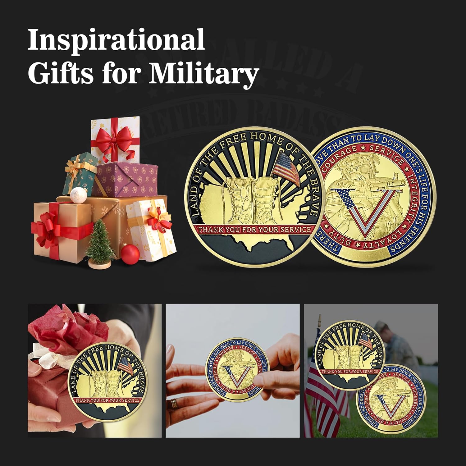 💖Thank You for Your Service US Army Veteran Challenge Coin