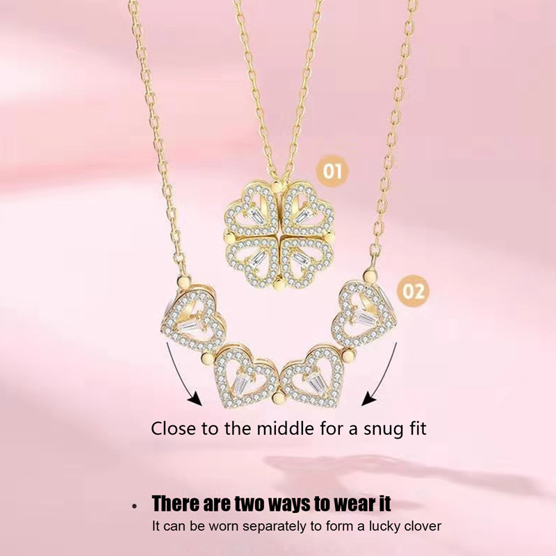 (🎄Early Christma Hot Sale-48% OFF)Four-Leaf Heart Shape Necklace(🔥BUY 2 FREE SHIPPING)