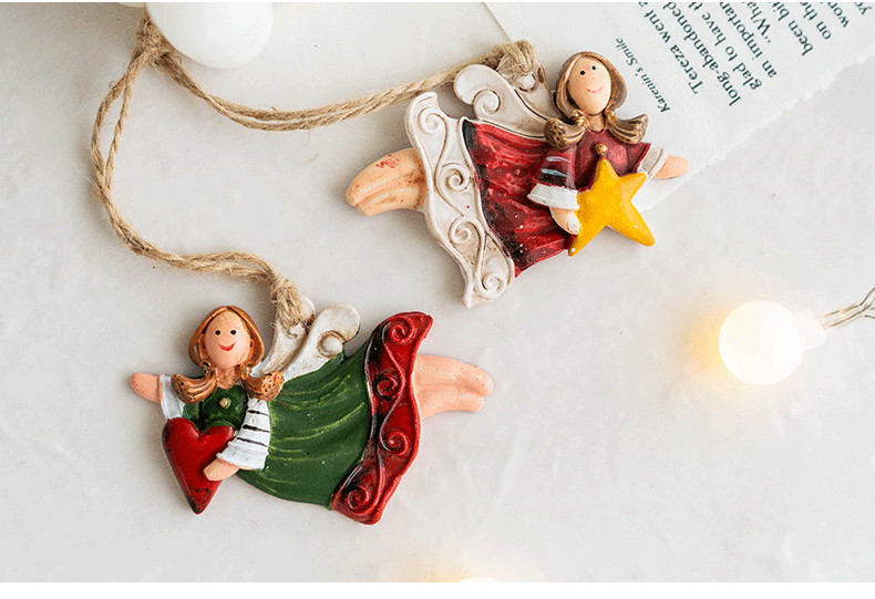 🎄Christmas Sale 49%-Country Christmas resin angel pendant🧚‍♀️