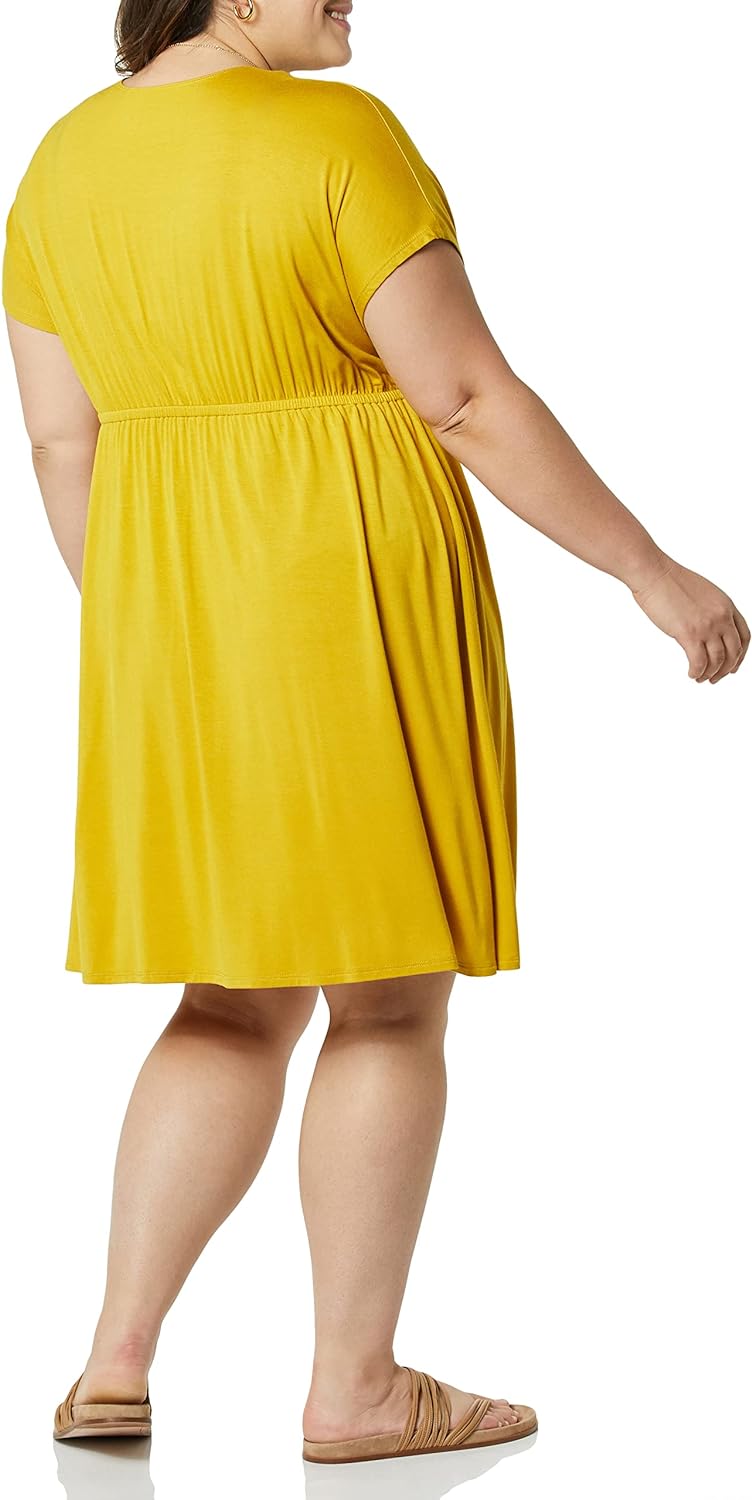 Amazon Essentials Women's Surplice Dress (Available in Plus Size)