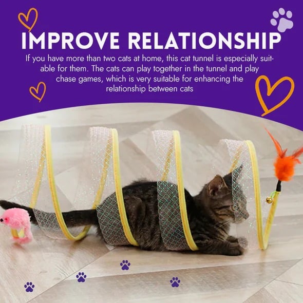 TikTok Last Day Promotion -60% OFF🎉S-Shaped Cat Tunnel Toy -🐈Buy 2 Get 1 Free🔥