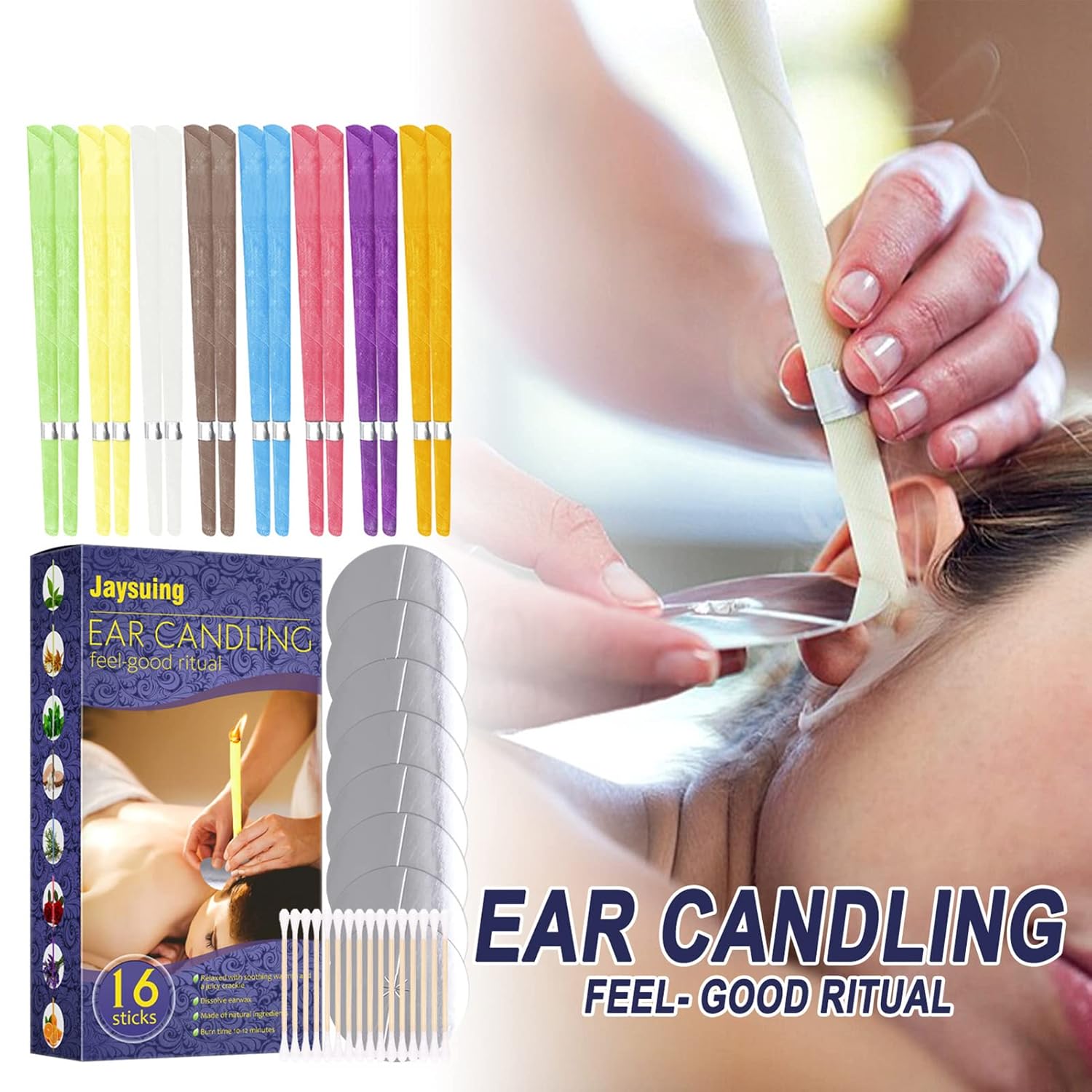 Natural Aromatherapy Ear Candle (Kit Ear Cleaner)